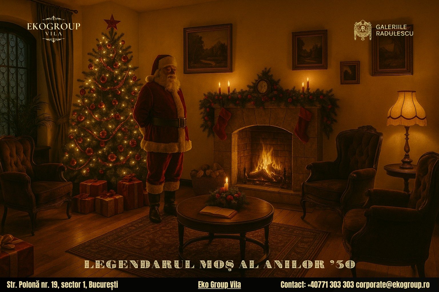 Legenda lui Moș Crăciun în atmosfera fermecătoare a Crăciunului anilor ’30 la Eko Group Vila